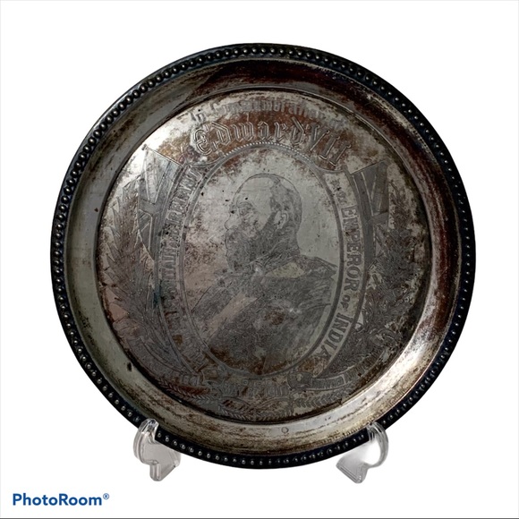 King Edward VII Commemoration Silver Tray Rare - Picture 9 of 9